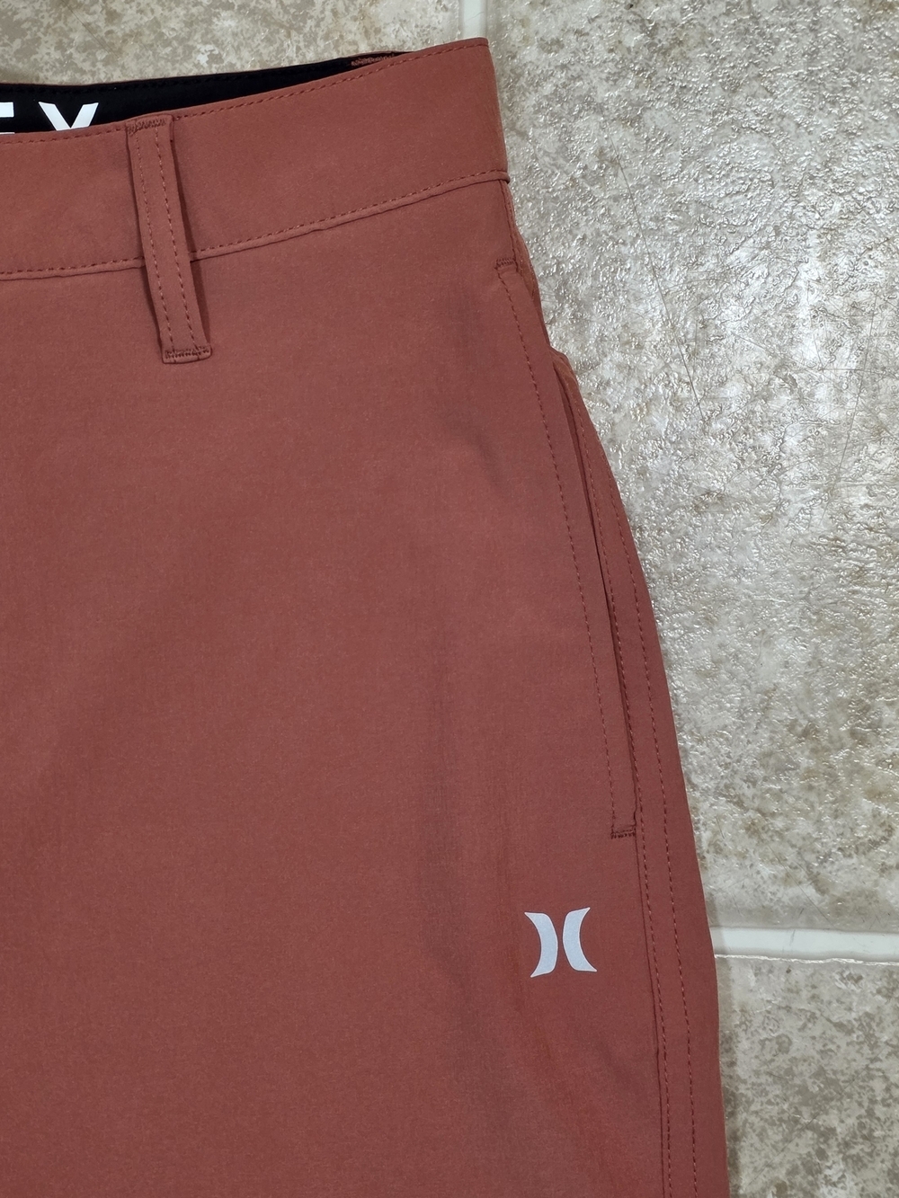 Hurley Hybrid Shorts Mens 30 Rust Orange Stretch Golf Casual 9” Inseam - Picture 3 of 9